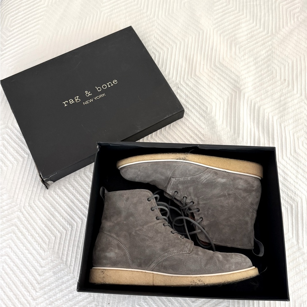 Rag & Bone grey Elliott Lace Boot. Men size 44 (US 11)